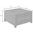 thumbnail image 4 of Crosley Furniture Bradenton 32" Wicker / Rattan Patio Coffee Table in Brown, 4 of 5