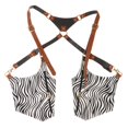 thumbnail image 3 of Bolsa de hombro PU Hugo Monedero Accesorios de seguridad Tira blanca negra, 3 of 10