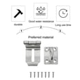 thumbnail image 4 of 1 Set 3 Inch 90 Degree Padlock Hasp Right Angle Door Clasp Hasp Lock (Silver), 4 of 4