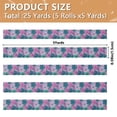 thumbnail image 3 of 5 Rolls Christmas Ribbon 1.5 inch Wide Decorative Ribbon for Gift Wrapping and Holiday Decorations Pink and Teal Tie-dye, 3 of 7