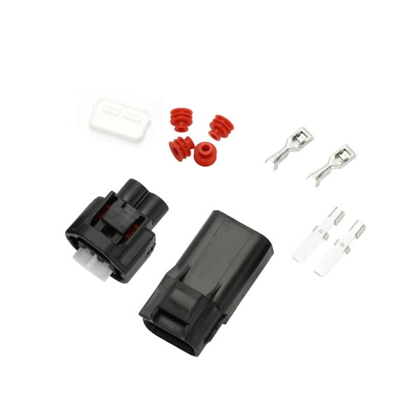 Unique Bargains 2 Pin Wire Harness Socket Connector Plug Male Female Wire Terminal Connector for Car Boat RV 1 Set 4.8mm