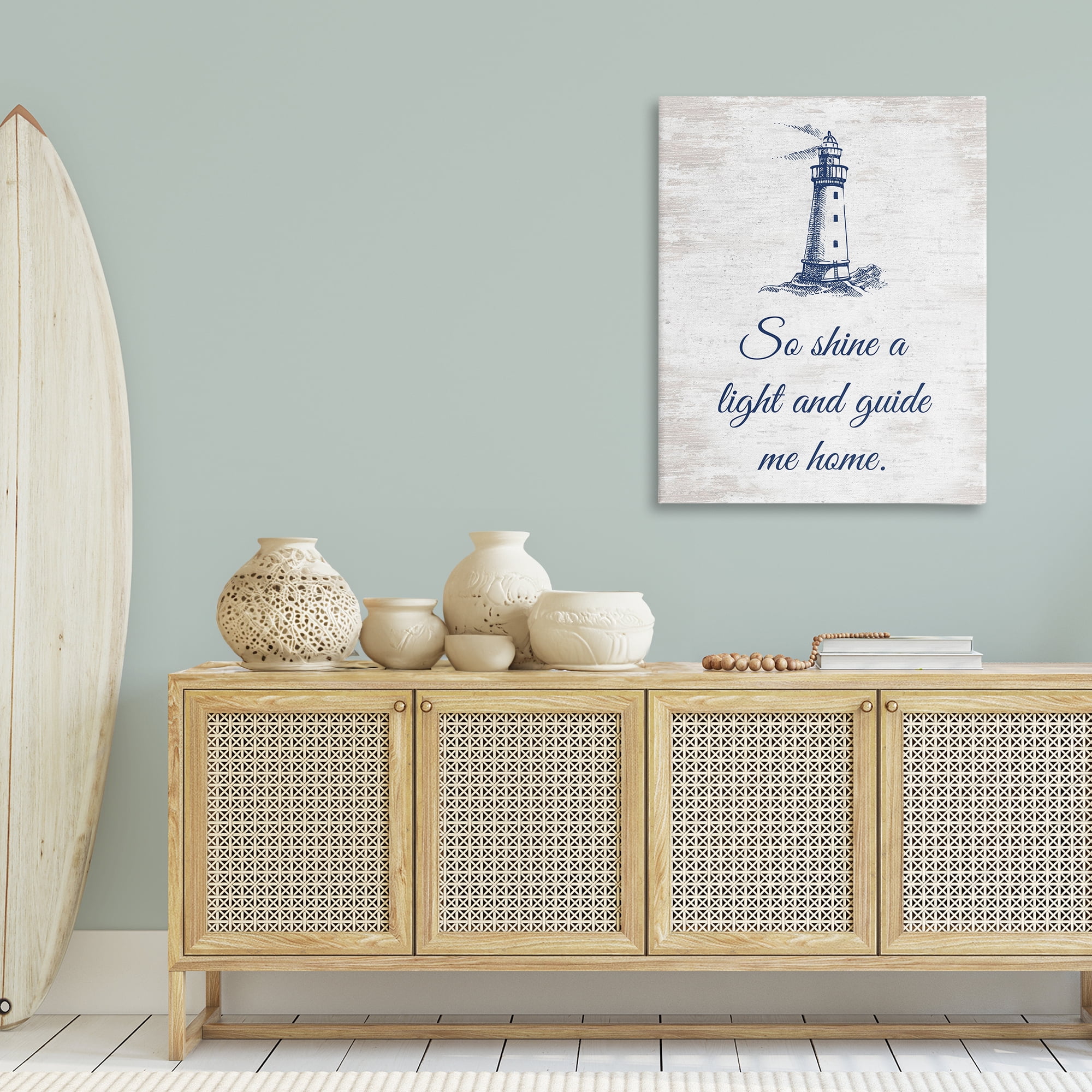 Stupell Industries Guide Me Home Coastal Painting Gallery Wrapped Canvas Art Print Wall Art, 30 x 40