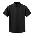 thumbnail image 2 of Men's Shirts Plus Size Short Sleeve Turtleneck Big and Tall Lightweight Tops & Blouses Shirts for Men Summer Casual Loose Pullover T-Shirts with Button M-4XL, 2 of 4