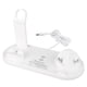 thumbnail image 4 of Cargador inalámbrico multifuncional blanco de 15 W con múltiples posiciones de carga, estación de carga rápida 3 en 1 para teléfono celular, auriculares, reloj, 4 of 12