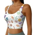 thumbnail image 2 of Sports Bras For Women Workout Tank Tops, Sea Grass Conch Running Vest With Removable Cups, 2 of 2
