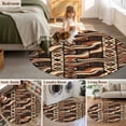 thumbnail image 5 of Round Rugs 8 Ft, Retro Tribal Non Slip Area Rugs for Kitchen Bedroom Entryway, Middle Century Bohemia Minimalist Art Red Brown Washable Carpet Runner Rug Floor Mats for Bedroom Home Decor, 5 of 8