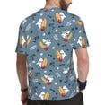 thumbnail image 2 of Wukai Surf Shark Print Men's Short-Sleeved Mesh T-Shirt,Quick-Dry Short Sleeve Workout T-Shirt-Small, 2 of 8
