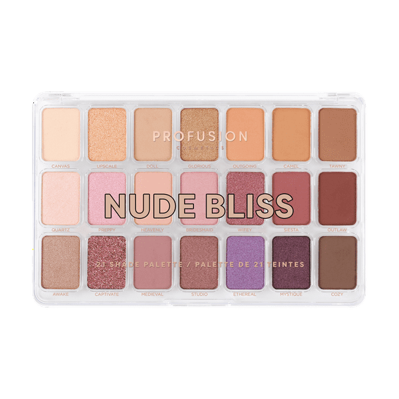 Profusion Cosmetics 21 Shade Eyeshadow Palette - Nude Bliss