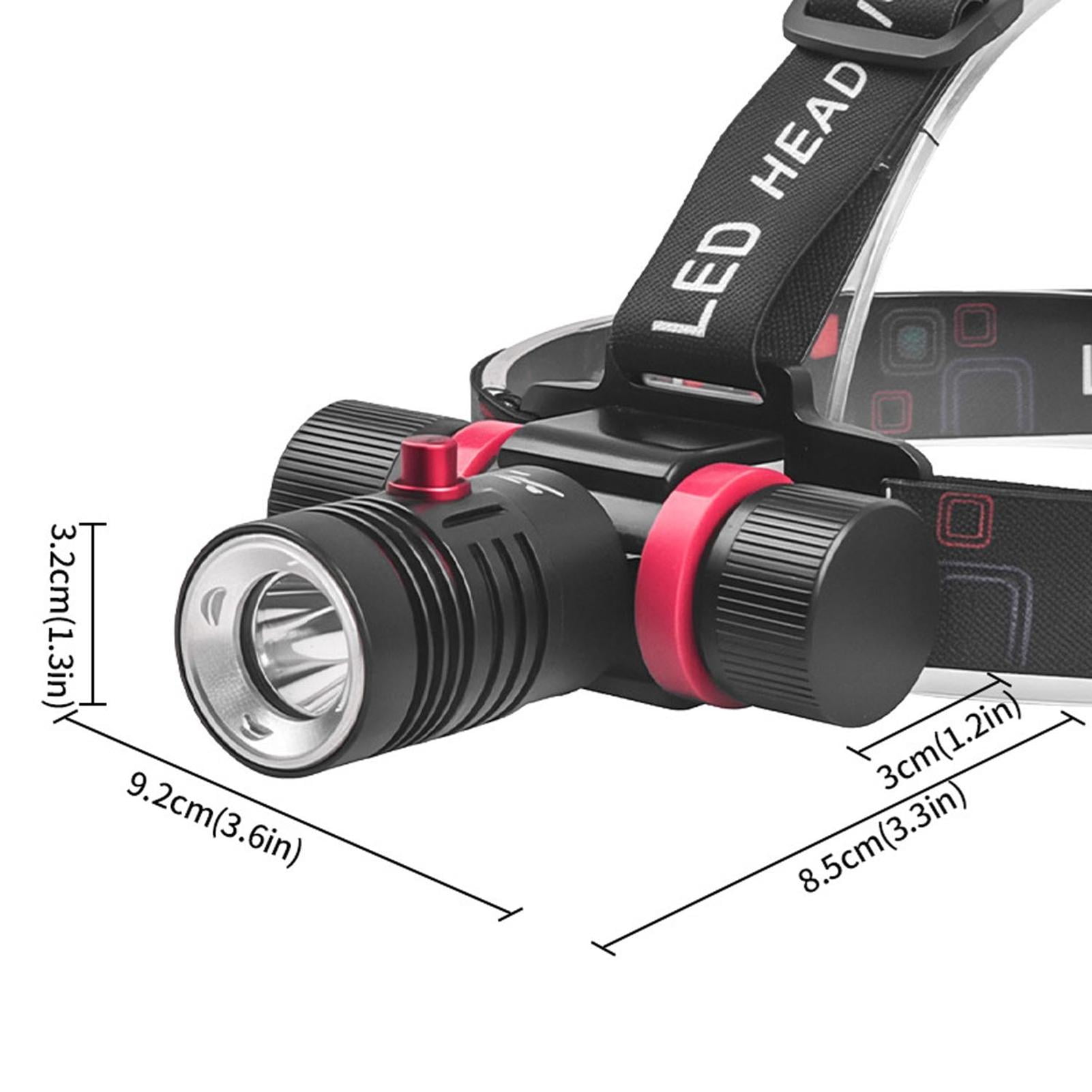 YAHHU 5000LM Scuba Headlamp – IPX8 80m Waterproof, 3 Modes (High, Low, SOS), 3+ hrs High, 6+ hrs Low, USB Rechargeable