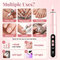 thumbnail image 5 of Morovan 2-in-1 Cordless Nail Drill & UV Lamp Kit,All-in-One Portable Set for Acrylic, Gel & Dip Nails, Home Salon & Travel Manicure, 5 of 9