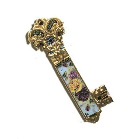 Judaica Kingdom MD-KEY-FRVR-BL Roses Forever Key Mezuzah