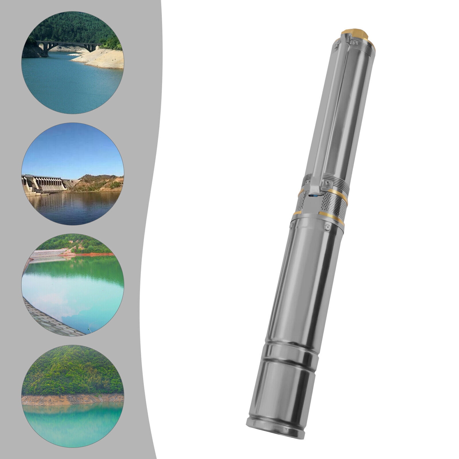 1100W Stainless Steel Submersible Pump 1.5Hp 3.8" Deep Well Pump Garden Water Pump