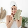 thumbnail image 3 of Unique Bargains Cotton Wash Cloths for Face Striped Face Cloths Highly Absorbent Towels Khaki, 3 of 7