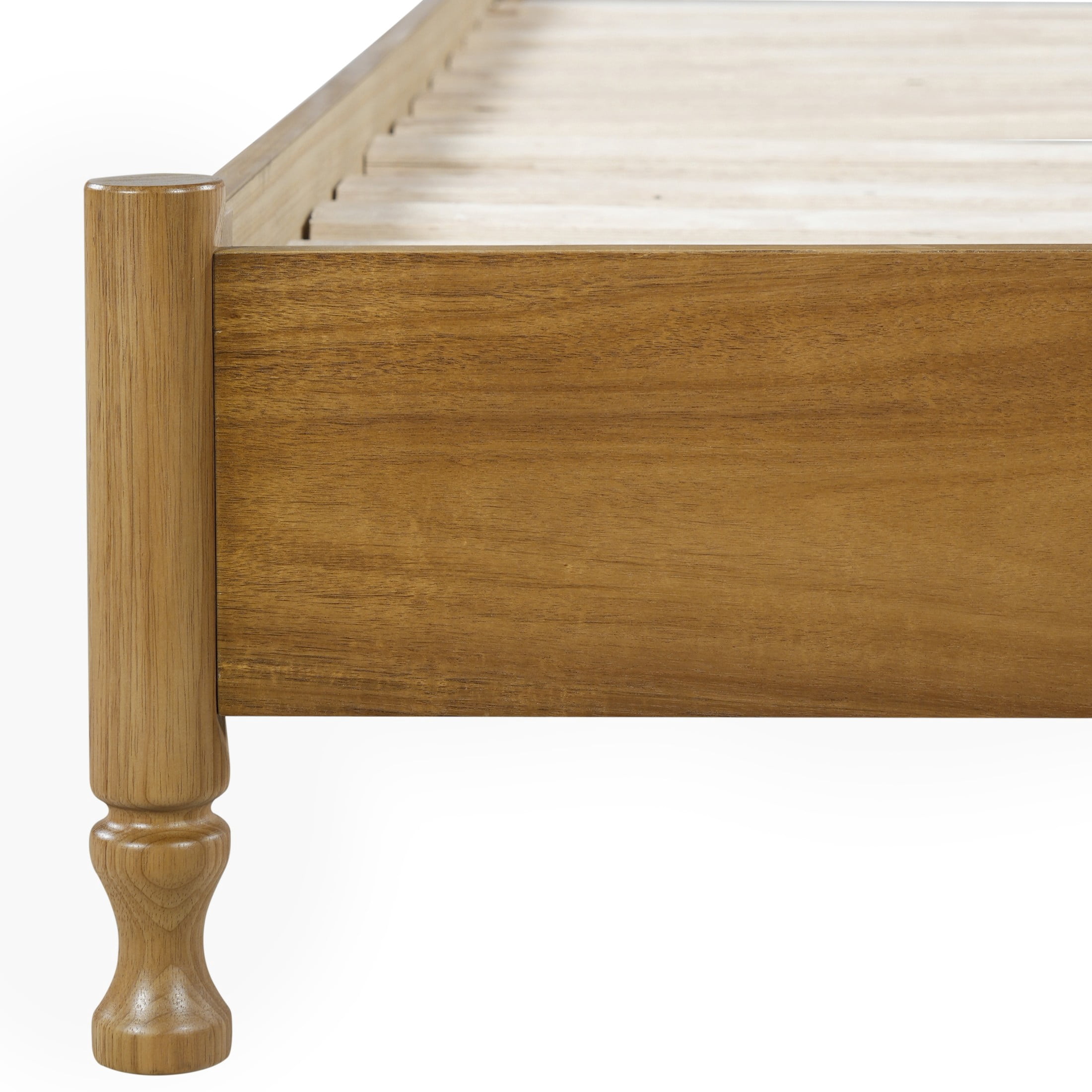 Christopher Knight Home Vintage King Solid Wood Platform Bed Frame, Curved Headboard, Natural