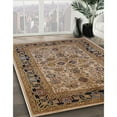 thumbnail image 2 of Ahgly Company Indoor Square Mid-Century Modern Sangria Brown Oriental Area Rugs, 4' Square, 2 of 6