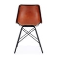thumbnail image 4 of Beaumont Lane Contemporary Inland Brown Finish Leather Side Chair, 4 of 7