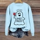 thumbnail image 2 of Sudadera con capucha de fantasma de Halloween para mujer, Let's Get Sheet Faced, divertida sudadera con gráfico de vino, rosa, 2 of 4