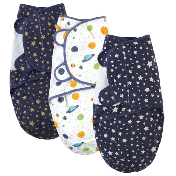 Manta para bebé Hudson Baby con relleno acolchado de algodón, paquete de 3