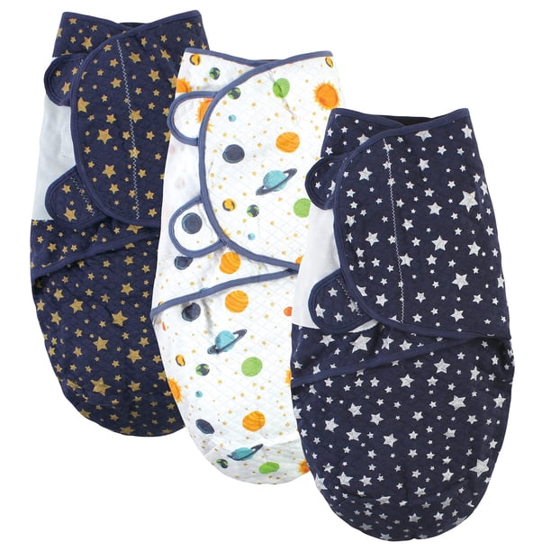 Manta para bebé Hudson Baby con relleno acolchado de algodón, paquete de 3