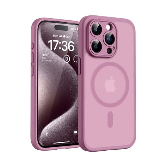 Eryueer for Phone 15 Pro Case, Compatible with Magsafe Charger, Full Camera Protection, Drop Protection, Translucent Matte Phone Case for iPhone 15 Pro 6.1 inch