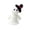 E002- Style B, variant on Ghost Decor, Halloween Plush, Funny Affirmation, Yarn Halloween Toys, 4X2 Inch Cute Crochet White Ghost Figure, Lightweight Compact Decor Piece for Home and Workspace Setup