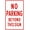 Warning Sign 3, variant on Metal No Parking Beyond This Sign - 8"x12", UV/Waterproof/Fade/Scratch Resistant, Outdoor/Indoor, Parking Zones