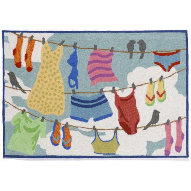 Liora Manne 1542/44 Clothes Line Multi 20''X30''