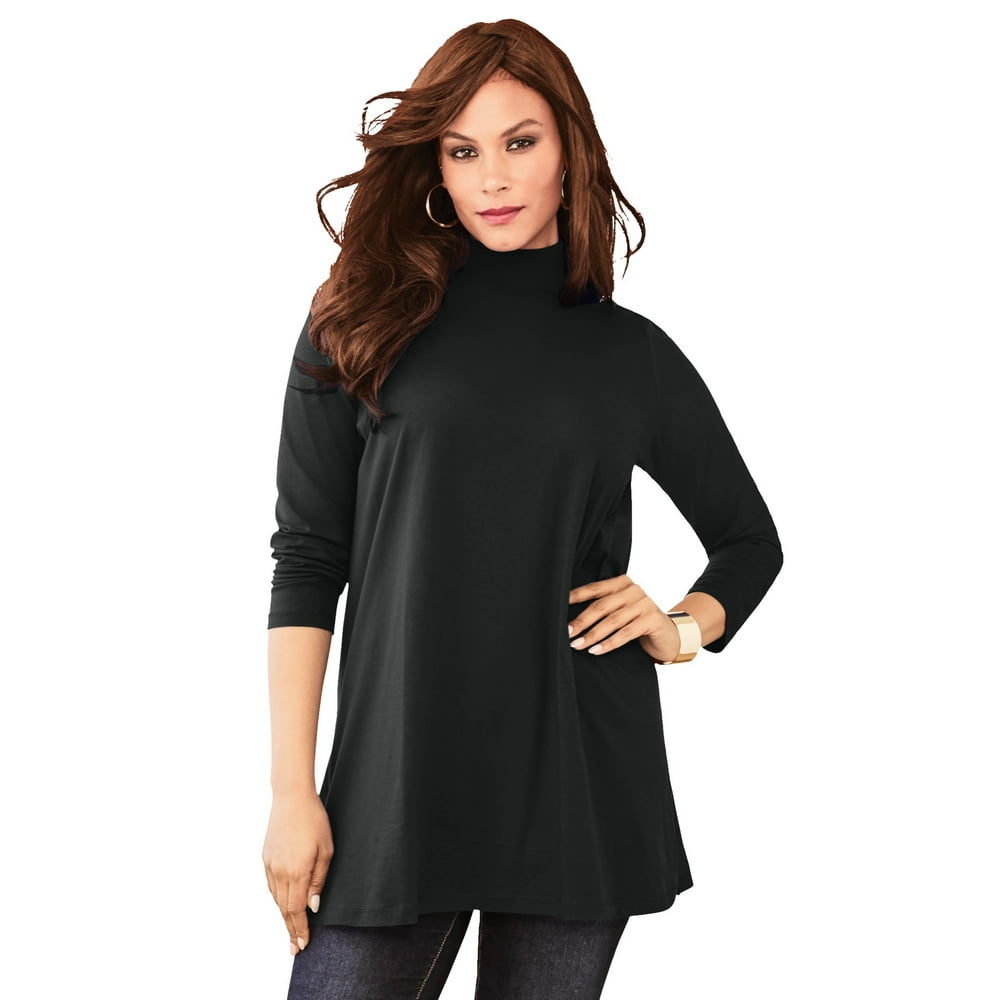 Roaman's Roaman's Women's Plus Size Mockneck Ultimate Tunic 100