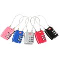 thumbnail image 2 of Padlock Suitcase Lock Mini Luggage Locks Suitcase Luggage Locks Approved Locks Cable Lock Password Lock Luggage + Lock Set, 2 of 5