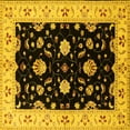 thumbnail image 1 of Ahgly Company Indoor Square Oriental Yellow Industrial Area Rugs, 5' Square, 1 of 4