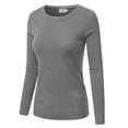 thumbnail image 2 of JJ Perfection Women's Long Sleeve Crew Neck Pullover Sweater with Plus Size, 2 of 3