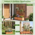 thumbnail image 4 of Fir Wood Raised Garden Bed with Trellis Orange Planter Box Drainage Liner for Climbing Plants, 4 of 10