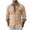 Khaki, variant on JIA JIA SHUANG Men's Dress Shirts Long Sleeve Collared Double Breasted Button Formal Shirt Business Casual Tops for Wedding Beach Prom