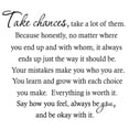 thumbnail image 2 of VWAQ Take Chances Take a Lot of Them Matte Black Inspirational Vinyl Wall Decal Quote (18"H x 22"W), 2 of 2