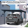 thumbnail image 6 of JINSEED 10 x 16ft Metal Carport with Heavy Duty Metal Frame & Pitched-Roof Polycarbonate Panel Canopy, Multi-Purpose Shelter for Car, Truck, SUV, Tractor, and Boat,Gray, 6 of 6