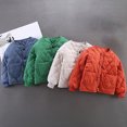 thumbnail image 4 of Annhoo Toddler Boys Girls Winter Warm Puffer Quilted Jacket Long Sleeve Button down Coats Casual Outwear with Pockets, 4 of 5