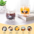 thumbnail image 2 of Tazas lindas Taza de panda de vidrio de doble pared Taza de café transparente Taza de leche Tazas de café de vidrio Tazas transparentes Buen regalo, 2 of 7