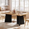 thumbnail image 2 of BeesClover 63" Long Dining Table for 6-8 People - Kitchen Table with Extra Thickened Tabletop & Heavy Duty Base Legs, Modern Rectangular Dinner Table for Kitchen, Conference Room, Home, 2 of 8