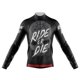 thumbnail image 3 of Maillot de ciclismo con estampado de calaveras para hombre, ropa de ciclismo de manga larga, uniforme de bicicleta de montaña, verano 2023, 3 of 5