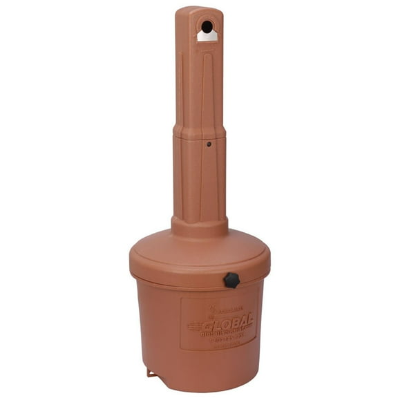 Global Industrial 5 Gallon Flame Resistant Upright Outdoor Ashtray, Terracotta