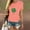 Pink, variant on Womens St Pattys T Shirts,Women Short Sleeve Crew Neck Ireland Clover Print T-shirt Tops