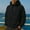 #Black, variant on DPTALR Men's Solid Color Casual Jacket with Multiple Pockets ,Long Sleeves ,Hood & for Sports,Fitness Training,Dark Gray,Big and Tall Men XXXXL