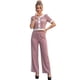 thumbnail image 1 of Conjunto Casual para Mujer 2 Piezas Blusa Crop con Botones Decorativos y Pantalón Palazzo de Pierna Ancha, 1 of 5