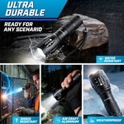 Taclight Tactical Flashlight 3 Pack Weatherproof Aircraft Grade Aluminum Construction, 5 Light Modes with 50,000 Hour Cree LEDs, 40x Brighter – As Seen on TV