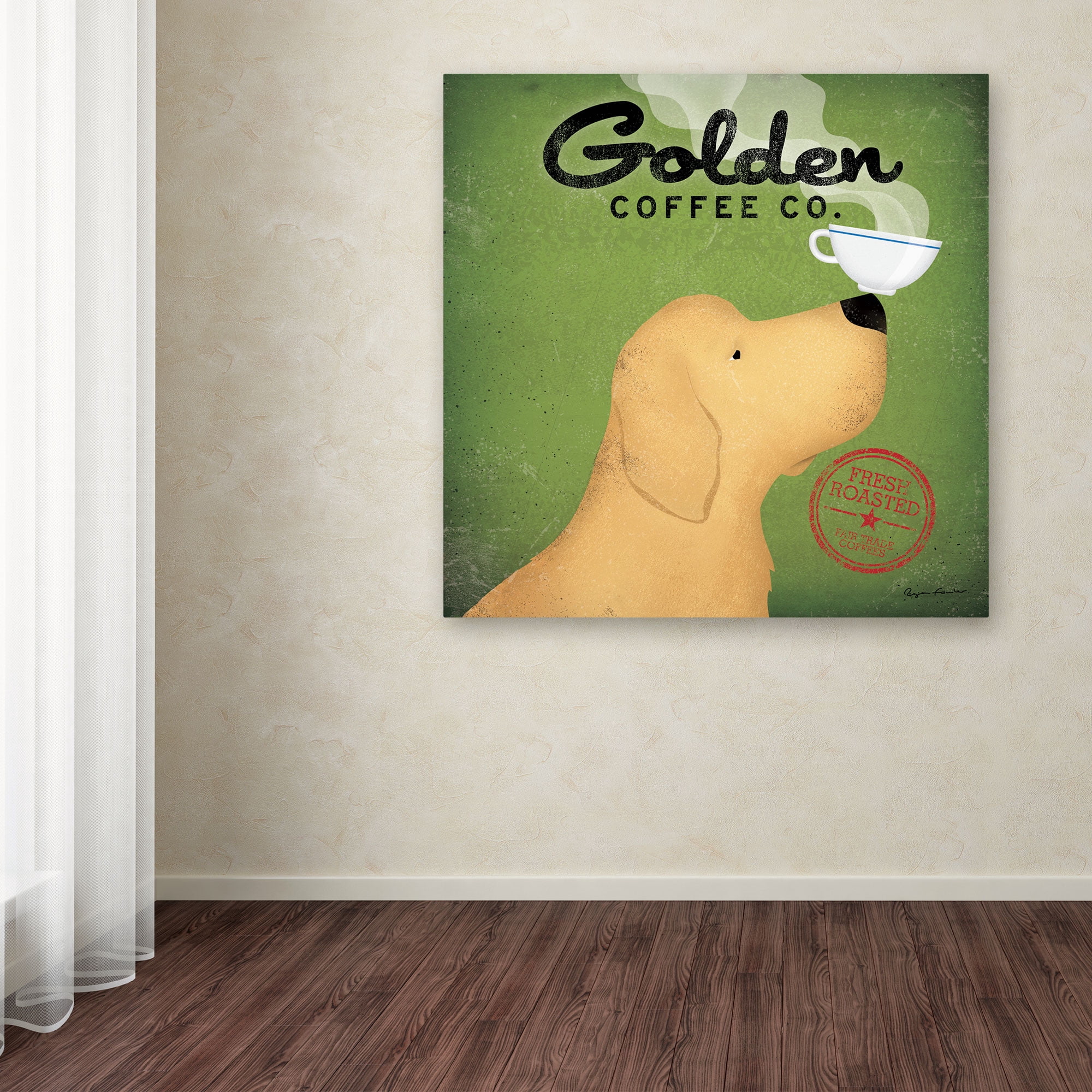 Golden Coffee Co' Canvas Art by Ryan Fowler