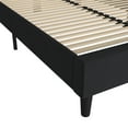thumbnail image 6 of BizChair Charcoal Full Fabric Upholstered Platform Bed - Headboard with Rounded Edges - No Box Spring or Foundation Needed, 6 of 11