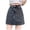Grey, variant on Women's Denim Mini Skort High Waisted Stretch Casual Jean Skirt Shorts