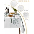 thumbnail image 2 of Eucalyptus Leaves Table Cloth, Teal Botanical Summer Weeping Waterproof Tablecloth for Rectangle Tables, Reusable Washable Fabric Table Cover for Restaurant Kitchen Dining Tables 60"x120", 2 of 6