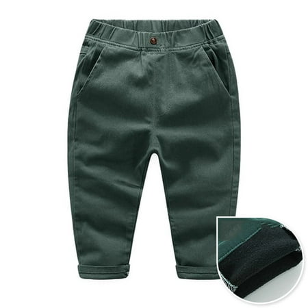 

XNHOU Toddler Baby Girl Pant Casual High Waist Harem Autumn And Winter New with Fleece Thick Warm Clothes Pull on JSolid Color Elastic Sweatpants Baggy Sport Trousers 18-24 Months