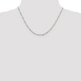 thumbnail image 4 of 925 Sterling Silver Singapore Chain Styles Necklace 2.5 mm w/ Beads 18 inch, 4 of 4